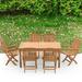 SHINYOK Rectangular 6 - Person 78.74" Long Teak Outdoor Dining Set Wood/Teak in Brown/White | 78.74 W x 39.37 D in | Wayfair 03XKS128DBJEW4J5SD3H