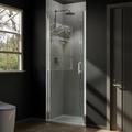 House Of Brands 30 - 31 3/8" W x 72" H Pivot Shower Door Swing Bathroom Shower Door w/ Handle Frameless Shower Enclosure Tempered | Wayfair