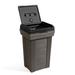 Step2 Lakewood Patio 33 Gallon Trash Can Dark Cedar Plastic in Brown | 33.88 H x 20.37 W x 16.37 D in | Wayfair 535599