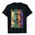 LOVE PEACE-Costume Hiphelicopter pour Homme T-Shirt Design T-Shirts en Coton Top Décontracté