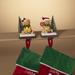 The Holiday Aisle® Set Of 2 Whimsical Christmas Gingerbread Stocking Holders Resin/Plastic/Metal | 4.75 H x 2.4 W x 3.5 D in | Wayfair