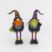 The Holiday Aisle® Set Of 2 Lighted Plush Standing Spooky Halloween Gnomes in Black | 25.2 H x 4.73 W x 5.91 D in | Wayfair