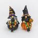 The Holiday Aisle® Set Of 2 Whimsical Lighted Spooky Halloween Gnomes Decor Resin | 7.88 H x 3.74 W x 4.73 D in | Wayfair