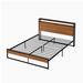 17 Stories Metal Storage Bed Metal in Black/Brown | 39 H x 62 W x 87 D in | Wayfair 65BFEE7D02EA43E583EEB94CB029BF2B