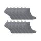 Sock Snob Boys - 12 Pair Multipack Kids Quarter Trainer Socks - Grey Cotton - Size 4-6Y