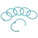 Uxcell 1.8 OD 1.5 ID Loose Leaf Rings Binder Ring Book Rings Steel for Scrapbook Light Blue 20 Pack