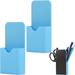 2pcs Magnetic Dry Erase Marker Holder Pen Pencil Storage Container Magnetic Pen Holder Organizer for School Office Refrigerator Whiteboard (Blue)