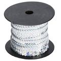 100 Yard Resin Sequin Line Ribbon Roll Sequin String Decorative Accessory for Cloth Costume Shoe Crafts Embellishments 6mm[Laser Silver 100 Yard/Roll]