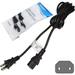 HQRP 10ft AC Power Cord for Denon AVR-3310CI AVR-3311CI AVR-3312CI AVR-3313CI AVR-3805 AVR-3806 AV Surround Receiver Mains Cable