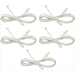 Creative Hobbies White Lamp Cord 8 Foot Long Replacement Lamp Cord Lamp Repair Part 18/2 SPT-1 Wire UL Listed - 5 Pack