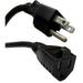 Power Extension Cord Black NEMA 5-15P to NEMA 5-15R 13 Amp 16 AWG 10 foot