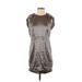 Ever Casual Dress - Shift: Gray Jacquard Dresses - Women's Size P