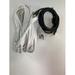[UL Listed] OMNIHIL White 30FT AC Power Cord+8FT USB-B Cable Compatible with Canon DR-3080CII C2 Scanner M11037