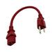 Kentek 1 FT Red 3 Prong AC Power Cable Cord for VIZIO LG SAMSUNG PANASONIC TV LCD Plasma HDTV