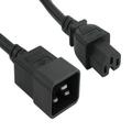 SANOXY Cables and Adapters; 1ft 14 AWG 15A 250V Power Cord (IEC 320 C20 to IEC 320 C15) Black