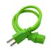 Kentek 2 FT Green AC Power Cable Cord For MACKIE THUMP Series TH-12A 2-Way Powered Loudspeaker