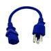 Kentek 1 FT Blue 3 Prong AC Power Cable Cord for VIZIO LG SAMSUNG PANASONIC TV LCD Plasma HDTV