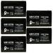 5x Pack - Compatible Dual-lite LZ35D Battery - Replacement UB1270 Universal Sealed Lead Acid Battery (12V 7Ah 7000mAh F1 Terminal AGM SLA) - Includes 10 F1 to F2 Terminal Adapters