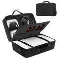 PS5 Carrying Case Hard Shell Carrying Box-EVA Hard Shell for Overall Protection-Waterproof&Shockproof Carring Box for PS5/PS4 Console Controllers