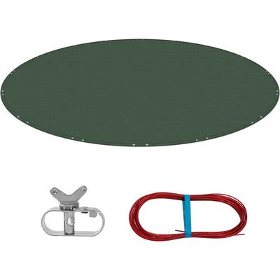 Poolabdeckung ø 420 cm für Rund Pools ø 320-360 cm, Poolplane aus 200 g/m² pe, Pool Abdeckplane mit Image