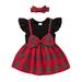 Girls Toddler Dresses Summer Small And Medium Sized Children S Cute Princess Style Black Round Neck Flying Sleeve Dress Casual Dress Is Suitable For Children Aged 0 To 3 For 9-12 Months