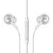 Premium White Wired Earbud Stereo In-Ear Headphones with in-line Remote & Microphone Compatible with Doro PhoneEasy 615