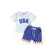 Summer Baby Boy Girl Clothes Mamas Little Man Outfit Cow T-Shirt Top Short Set Cowboy Outfit for Toddler Boy