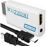 Wii to HDMI Converter 1080P with High Speed Wii HDMI Cable Wii HDMI Adapter with 3 5mm Audio Jack&HDMI Output Compatible with Wii Wii U HDTV Supports All Wii Display Modes 720P NTS