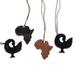 Novica Handmade African Sankofa Ebony Wood Ornaments (Set Of 4)