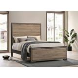 Baker Panel Bed Brown and Light Taupe