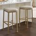 Sloan Backless Bar & Counter Stool - Counter Height (23-1/2"H Seat), Oil Rubbed Bronze, Oil Rubbed Bronze/Marbled Toffee/Counter Height - Grandin Road