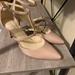 Nine West Shoes | - Nine West Marlo T Strap Heels Sz 7 | Color: Tan | Size: 7