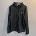 Adidas Sweaters | Adidas Brand Zip Up Hoodie Men’s Size M Dark Gray Color Missing Hood String | Color: Gray | Size: M