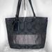 Coach Bags | Coach Black Stripe Carryall Tote Bag | Color: Black/Gray | Size: 10”H X 13”L X 4”W