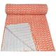 YUVANCRAFTS Indian Handmade Cotton Kantha Quilt Traditional Polka Dot Print Twin Quilt Blanket Bedspreads Throw (Orange)