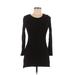 Topshop Casual Dress - Mini: Black Solid Dresses - Women's Size 6