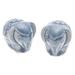 Bungalow Rose Handmade Thai Elephants Celadon Ceramic Mini Figurines (Pair) Porcelain/Ceramic in Blue/Gray/White | 2 H x 2.2 W x 2 D in | Wayfair