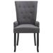 Red Barrel Studio® Beverle Dining Chair w/ Armrests Fabric Wood/Upholstered in Gray | 41.7 H x 21.3 W x 22 D in | Wayfair