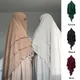 Grand châle Hijab en mousseline de soie pour femmes musulmanes couleur unie doux islamique