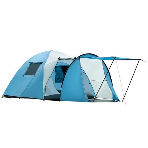 Camping Zelt Mit Erdspieße, Abspannseile Und Tragetasche Blau (Farbe: Blau)