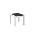 Pangea Home Breeze Modern Aluminum Frame Patio Side Table in White/Black