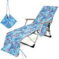 Beach Chair Towel Chaise Lounge Cover with Pockets Pool Chair Towel for Outdoor Patio Garden Starfish F89951
