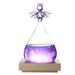 Storm Glass Weather Station Weather Forecaster Innovative Angel Decor Shape Weather Forecast Glass Bottle Home Ornament Valentine s Day Gift[Purple]