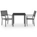 vidaXL Patio Dining Set Steel Garden Outdoor Chair Seating Furniture 3/5 Piece