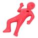 Cool Pen Stand Red Human Shape Pen Holder Plastic Funny Pencil Holder Personalized Desk Ornaments for Office Household Decoration