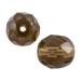 Czech Fire Polished Glass Round Beads 8mm Smokey Topaz (Package of 25)