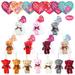 Eastvita 12 Packs Valentines Dinosaur Building Blocks Toys with Party Favors Heart Boxes Valentines Day Gifts for Kids Valentine Classroom Exchange Party Favors Game Prizes and Carnivals Gift
