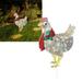 Light Up Chicken Christmas Holiday Decoration LED Christmas Outdoor Decorations Christmas Ornaments with Light Xmas Yard Art Decoration for Garden Patio Lawn