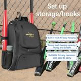 SDJMa Baseball Backpack Lightweight Softball Bag with Shoes Compartment for Mens