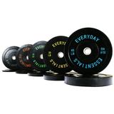 BalanceFrom Fitness 260lb Olympic Bumper Strength Training Weight Plate Set